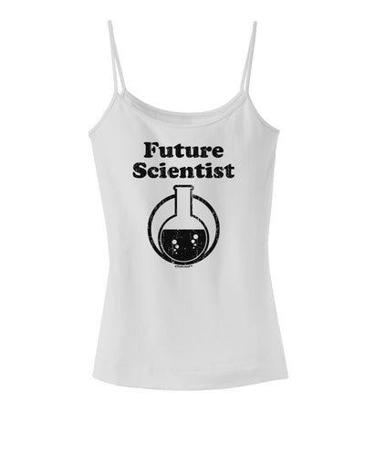 Future Scientist Distressed Spaghetti Strap Tank-Womens Spaghetti Strap Tanks-TooLoud-White-X-Small-Davson Sales