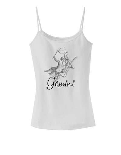 Gemini Constellation Spaghetti Strap Tank-Womens Spaghetti Strap Tanks-TooLoud-White-X-Small-Davson Sales