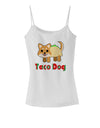 Cute Taco Dog Text Spaghetti Strap Tank-Womens Spaghetti Strap Tanks-TooLoud-White-X-Small-Davson Sales