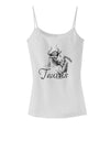 Taurus Illustration Spaghetti Strap Tank-Womens Spaghetti Strap Tanks-TooLoud-White-X-Small-Davson Sales