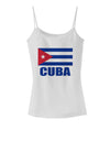 Cuba Flag Cuban Pride Spaghetti Strap Tank by TooLoud-Womens Spaghetti Strap Tanks-TooLoud-White-X-Small-Davson Sales