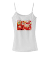 Watercolor Tomatoes Spaghetti Strap Tank-Womens Spaghetti Strap Tanks-TooLoud-White-X-Small-Davson Sales