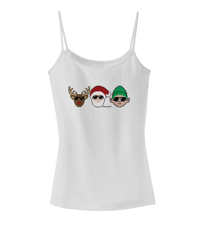 The X-mas Squad Spaghetti Strap Tank-Womens Spaghetti Strap Tanks-TooLoud-White-X-Small-Davson Sales