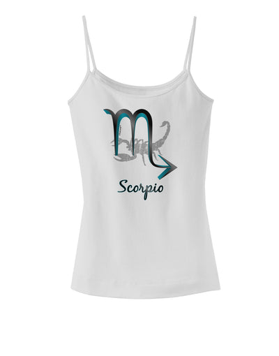 Scorpio Symbol Spaghetti Strap Tank-Womens Spaghetti Strap Tanks-TooLoud-White-X-Small-Davson Sales