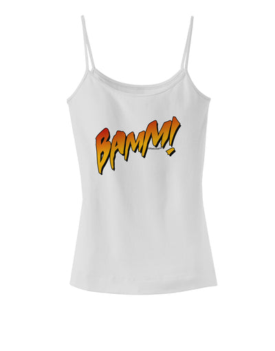 Onomatopoeia BAMM Spaghetti Strap Tank-Womens Spaghetti Strap Tanks-TooLoud-White-X-Small-Davson Sales