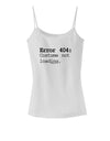 Error 404 Costume Spaghetti Strap Tank-Womens Spaghetti Strap Tanks-TooLoud-White-X-Small-Davson Sales