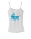 Baby Boy Carriage Spaghetti Strap Tank-Womens Spaghetti Strap Tanks-TooLoud-White-X-Small-Davson Sales