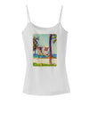 Lifeguard Station Watercolor Spaghetti Strap Tank-Womens Spaghetti Strap Tanks-TooLoud-White-X-Small-Davson Sales