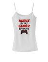 Nurse By Day Gamer By Night Spaghetti Strap Tank-Womens Spaghetti Strap Tanks-TooLoud-White-X-Small-Davson Sales