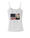 Patriotic USA Flag with Bald Eagle Spaghetti Strap Tank by TooLoud-Womens Spaghetti Strap Tanks-TooLoud-White-X-Small-Davson Sales