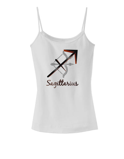 Sagittarius Symbol Spaghetti Strap Tank-Womens Spaghetti Strap Tanks-TooLoud-White-X-Small-Davson Sales