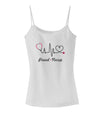 Stethoscope Heartbeat Text Spaghetti Strap Tank-Womens Spaghetti Strap Tanks-TooLoud-White-X-Small-Davson Sales