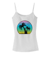 Palm Trees Silhouette - Beach Sunset Design Spaghetti Strap Tank-Womens Spaghetti Strap Tanks-TooLoud-White-X-Small-Davson Sales