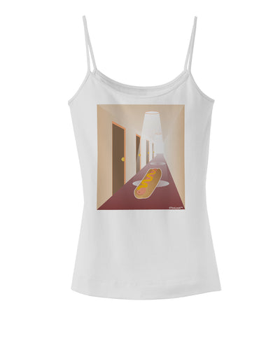 Hotdog in a Hallway Spaghetti Strap Tank-Womens Spaghetti Strap Tanks-TooLoud-White-X-Small-Davson Sales