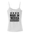 Made in Merica - Stars and Stripes Design Spaghetti Strap Tank-Womens Spaghetti Strap Tanks-TooLoud-White-X-Small-Davson Sales