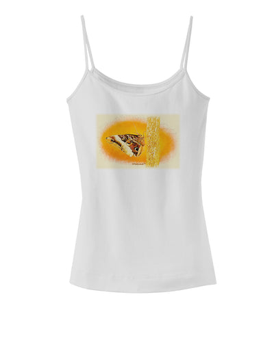 TooLoud Watercolor Owl Moth Spaghetti Strap Tank-Womens Spaghetti Strap Tanks-TooLoud-White-X-Small-Davson Sales