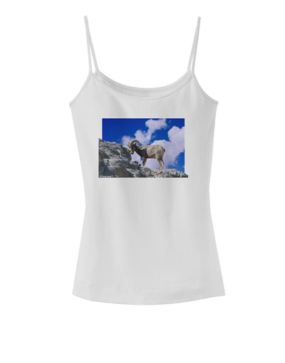 Bighorn Ram Spaghetti Strap Tank-Womens Spaghetti Strap Tanks-TooLoud-White-X-Small-Davson Sales