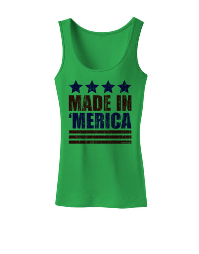 Made in Merica - Stars and Stripes Color Design Womens Tank Top-Womens Tank Tops-TooLoud-KellyGreen-X-Small-Davson Sales