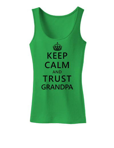 Keep Calm and Trust Grandpa Womens Tank Top-Womens Tank Tops-TooLoud-KellyGreen-X-Small-Davson Sales