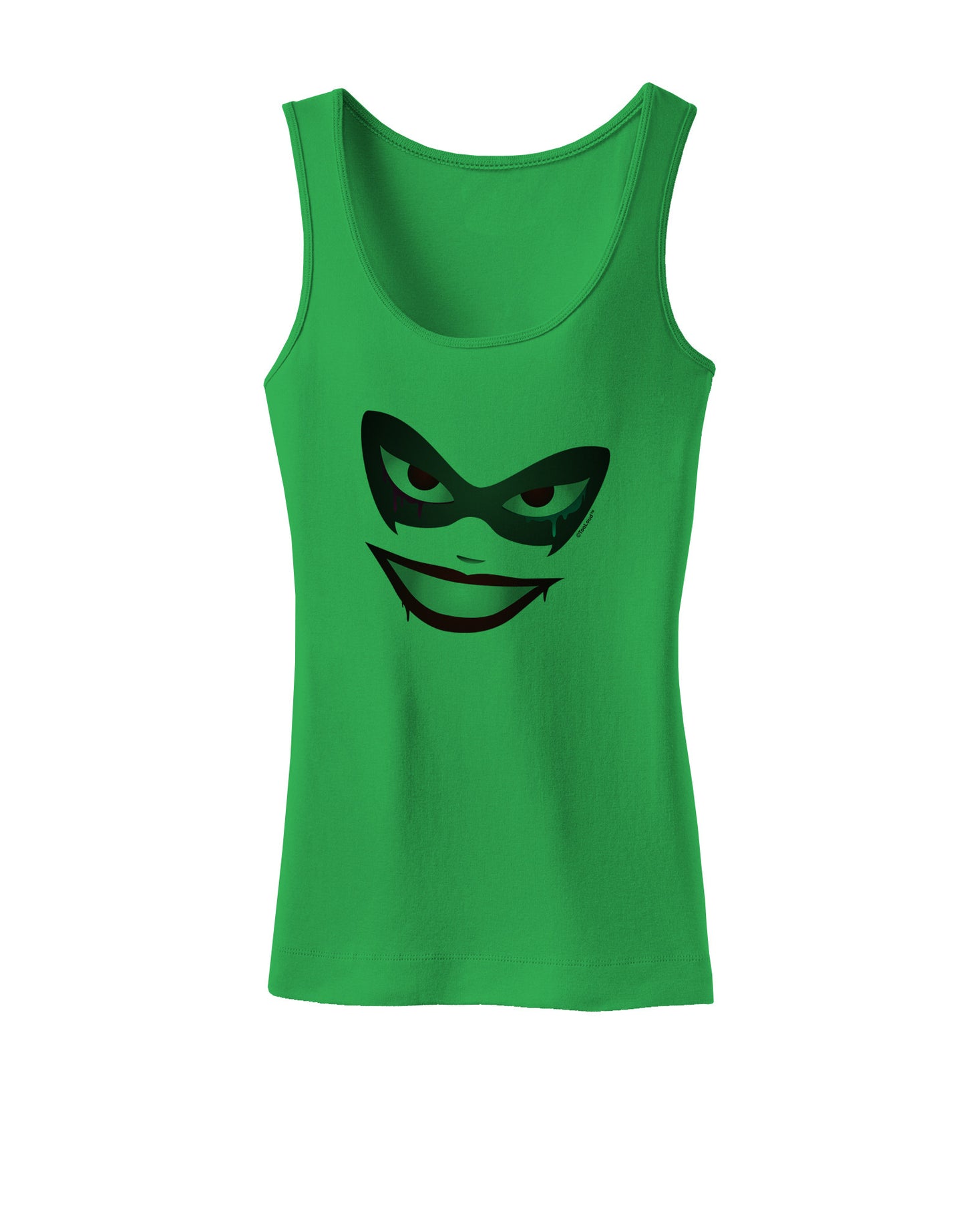 Lil Monster Mask Womens Petite Tank Top-TooLoud-KellyGreen-X-Small-Davson Sales