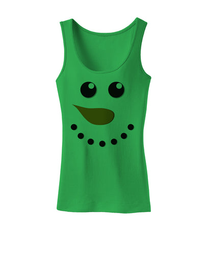 Snowman Face Christmas Womens Tank Top-Womens Tank Tops-TooLoud-KellyGreen-X-Small-Davson Sales