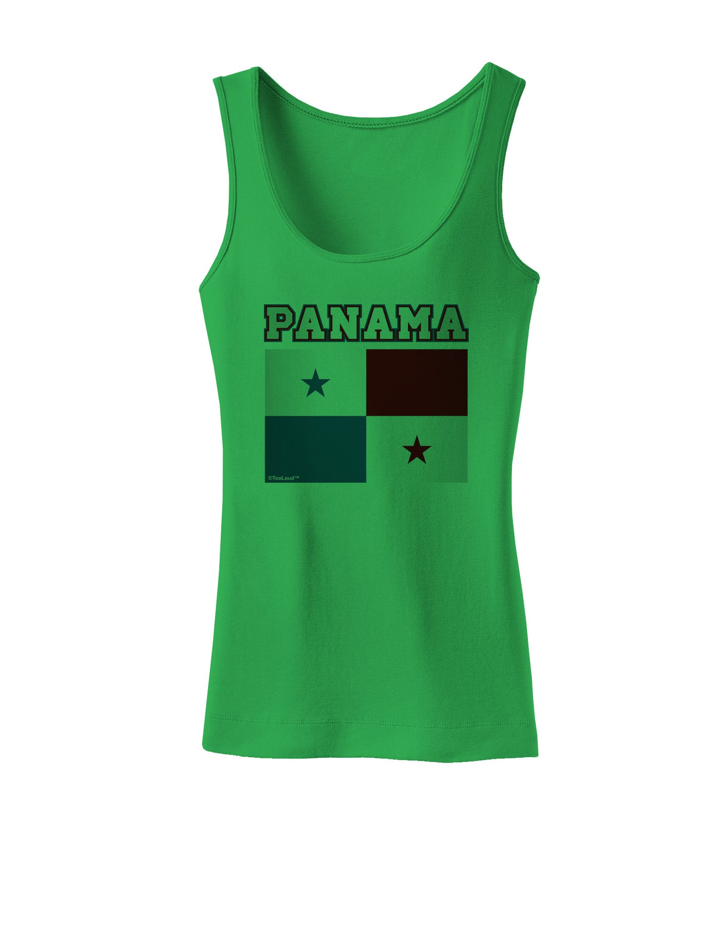 Panama Flag Womens Petite Tank Top-TooLoud-KellyGreen-X-Small-Davson Sales