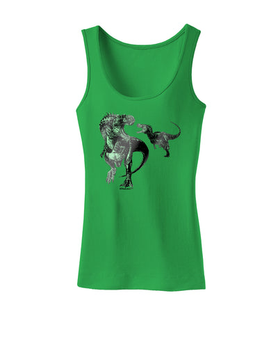 Jurassic Dinosaur Metallic - Silver Womens Tank Top by TooLoud-Womens Tank Tops-TooLoud-KellyGreen-X-Small-Davson Sales