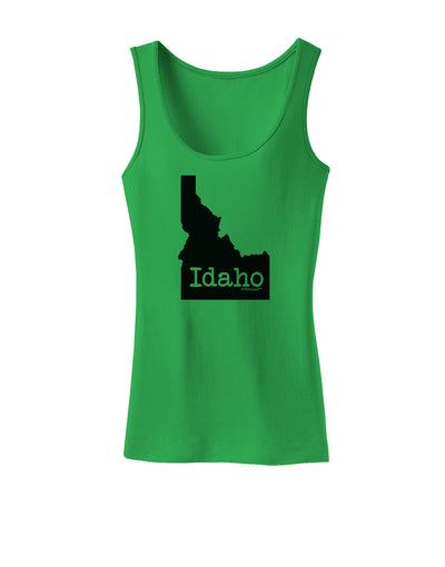 Idaho - United States Shape Womens Tank Top by TooLoud-Womens Tank Tops-TooLoud-KellyGreen-X-Small-Davson Sales