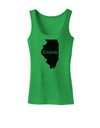 Illinois - United States Shape Womens Tank Top by TooLoud-Womens Tank Tops-TooLoud-KellyGreen-X-Small-Davson Sales