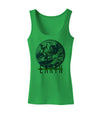 Planet Earth Text Womens Petite Tank Top-TooLoud-KellyGreen-X-Small-Davson Sales