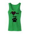 I Heart My Pug Womens Petite Tank Top by TooLoud-TooLoud-KellyGreen-X-Small-Davson Sales