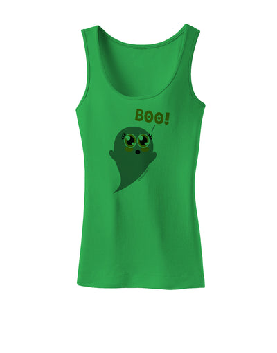 Cute Boo Ghost Womens Tank Top-Womens Tank Tops-TooLoud-KellyGreen-X-Small-Davson Sales