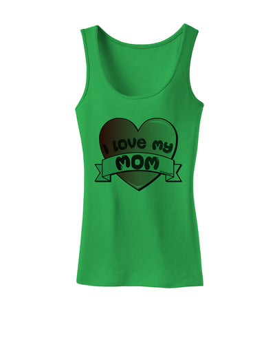 I Love My Mom - Heart Banner Design Womens Tank Top by TooLoud-Womens Tank Tops-TooLoud-KellyGreen-X-Small-Davson Sales