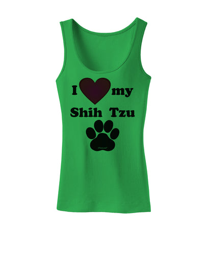 I Heart My Shih Tzu Womens Petite Tank Top by TooLoud-TooLoud-KellyGreen-X-Small-Davson Sales