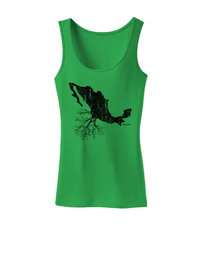 Mexican Roots Design - Distressed Womens Tank Top by TooLoud-Womens Tank Tops-TooLoud-KellyGreen-X-Small-Davson Sales