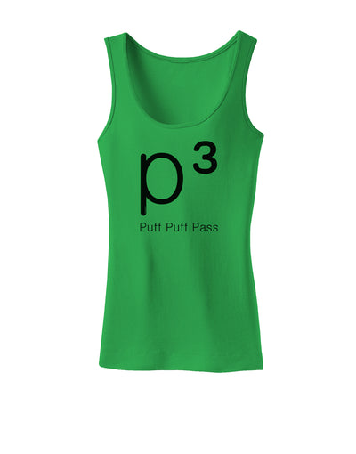 P� - Puff Puff Pass - Smoking Etiquette Womens Tank Top-Womens Tank Tops-TooLoud-KellyGreen-X-Small-Davson Sales