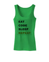 Eat Sleep Code Repeat Womens Petite Tank Top by TooLoud-TooLoud-KellyGreen-X-Small-Davson Sales