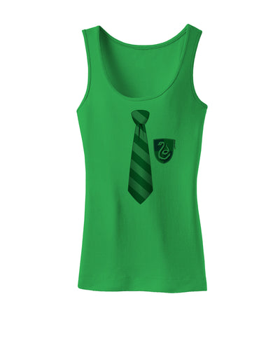 Wizard Tie Green and Silver Womens Petite Tank Top-TooLoud-KellyGreen-X-Small-Davson Sales