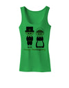 Cute Pilgrim Couple Happy Thanksgiving Womens Tank Top-Womens Tank Tops-TooLoud-KellyGreen-X-Small-Davson Sales