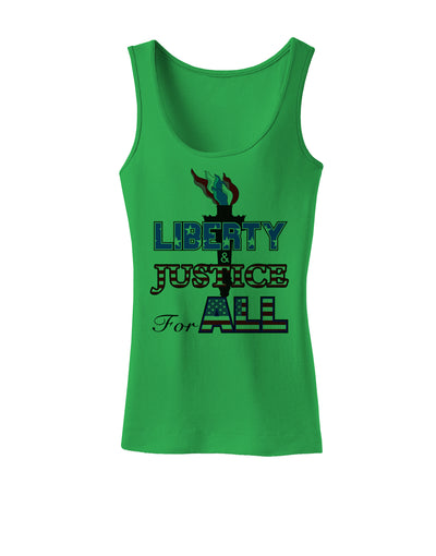 Liberty and Justice for All Womens Tank Top-Womens Tank Tops-TooLoud-KellyGreen-X-Small-Davson Sales