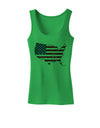 United States Cutout - American Flag Distressed Womens Tank Top by TooLoud-Womens Tank Tops-TooLoud-KellyGreen-X-Small-Davson Sales