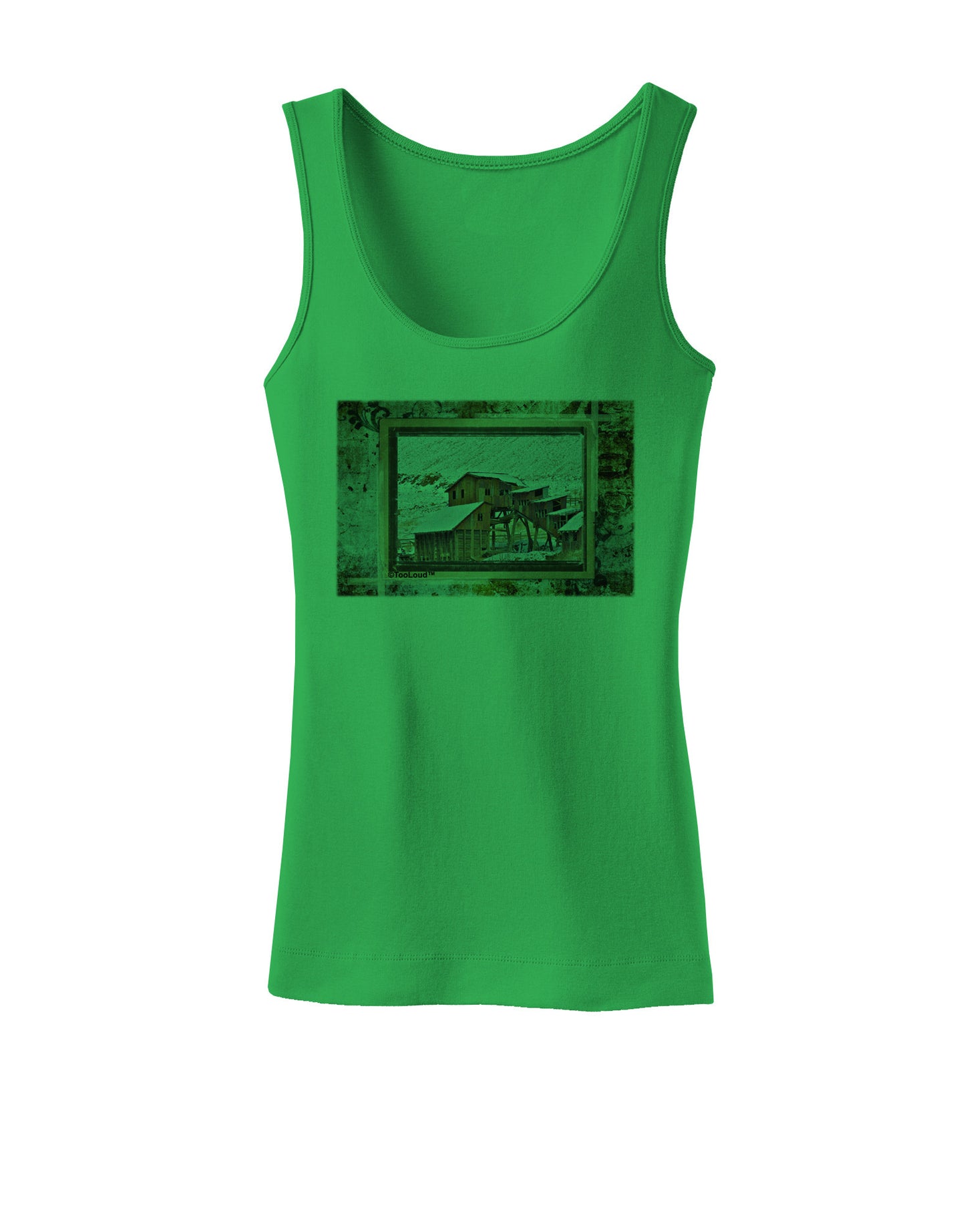 Mine Scene Colorado Womens Petite Tank Top-TooLoud-KellyGreen-X-Small-Davson Sales
