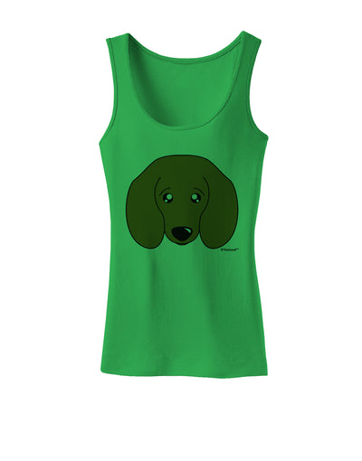 Cute Doxie Dachshund Dog Womens Tank Top by TooLoud-Womens Tank Tops-TooLoud-KellyGreen-X-Small-Davson Sales