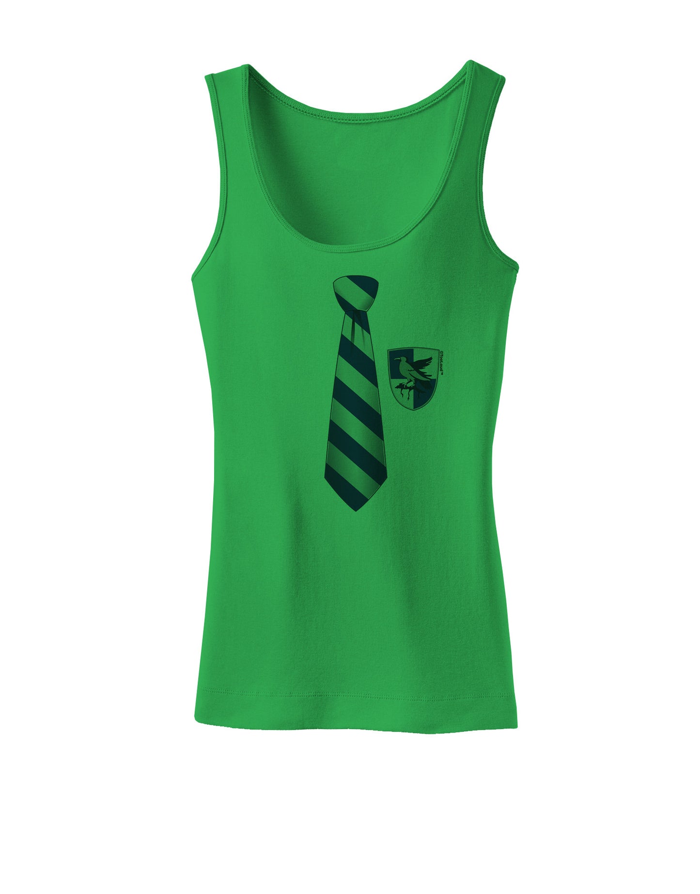 TooLoud Wizard Tie Blue and Silver Womens Petite Tank Top-TooLoud-KellyGreen-X-Small-Davson Sales