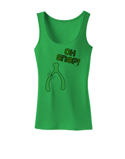 Oh Snap Wishbone - Thanksgiving Womens Tank Top-Womens Tank Tops-TooLoud-KellyGreen-X-Small-Davson Sales