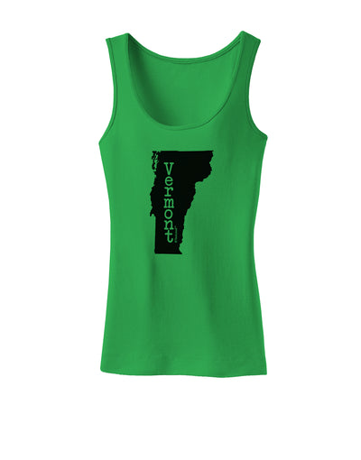 Vermont - United States Shape Womens Tank Top by TooLoud-Womens Tank Tops-TooLoud-KellyGreen-X-Small-Davson Sales