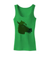 Silly Cartoon Horse Head Womens Tank Top-Womens Tank Tops-TooLoud-KellyGreen-X-Small-Davson Sales