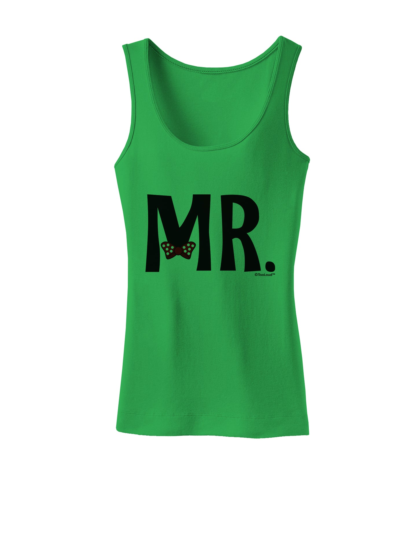 Matching Mr and Mrs Design - Mr Bow Tie Womens Tank Top by TooLoud-Womens Tank Tops-TooLoud-KellyGreen-X-Small-Davson Sales