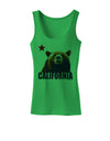 California Republic Design - Grizzly Bear and Star Womens Tank Top by TooLoud-Womens Tank Tops-TooLoud-KellyGreen-X-Small-Davson Sales