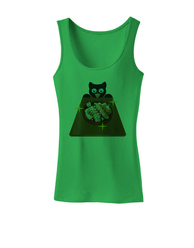 Anime Cat Loves Sushi Womens Petite Tank Top by TooLoud-TooLoud-KellyGreen-X-Small-Davson Sales